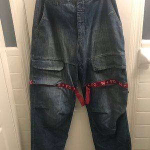 Mens Marithe Francois Girbaud Vintage 90s CLASSIC  Letter Shuttle Jeans 36/34